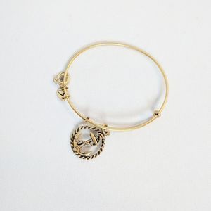 Alex and Ani Gold Anchor Charm Bracelet